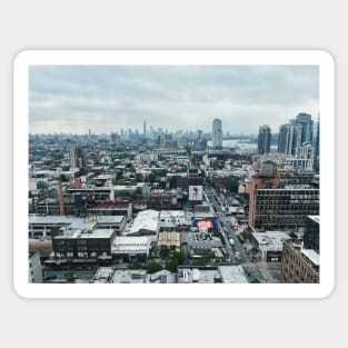 View of Brooklyn and City Skyline from High Sticker